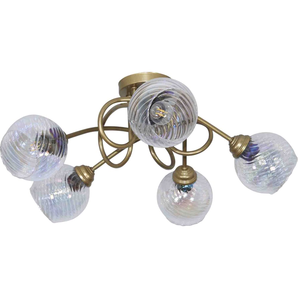 Изображение товара Светильник потолочный ЭЛЕТЕХ Жанет 151 зол. (плафон 8334) НПБ 01-5x60-143 Е27 _ИМ_ 1005405463