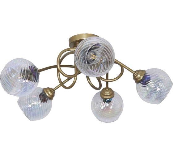 Изображение товара Светильник потолочный ЭЛЕТЕХ Жанет 151 зол. (плафон 8334) НПБ 01-5x60-143 Е27 _ИМ_ 1005405463