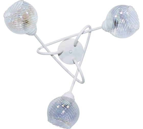 Изображение товара Светильник потолочный ЭЛЕТЕХ Жанет 131 бел.муар (плафон 8334) НПБ 01-3x60-203 Е27 _ИМ_ 1005405462