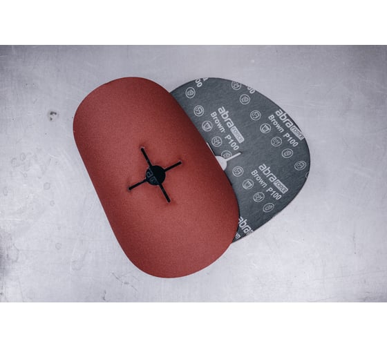 Изображение товара Шлифовальный диск на фибровой основе Abraforce Brown 235x22мм Р100, со шлицами AFBRF23522X100