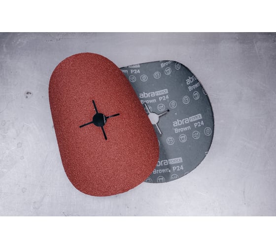 Изображение товара Шлифовальный диск на фибровой основе Abraforce Brown 235x22мм Р24, со шлицами AFBRF23522X024