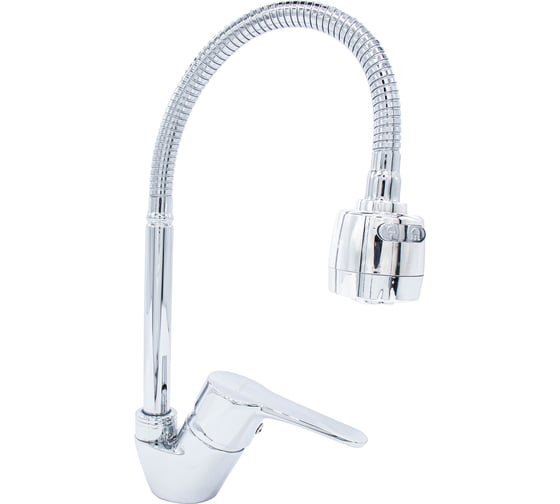 Изображение товара Смеситель для кухни Damento UNO CU08.01, шаровый, хром, излив 500 мм, п/г (1/10) 0099