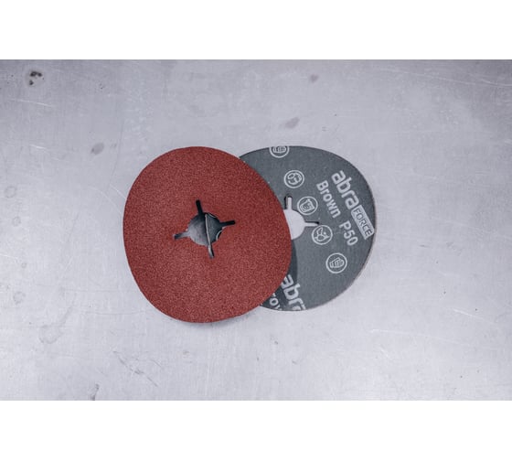 Изображение товара Шлифовальный диск на фибровой основе Abraforce Brown 235x22мм Р50, со шлицами AFBRF23522X050