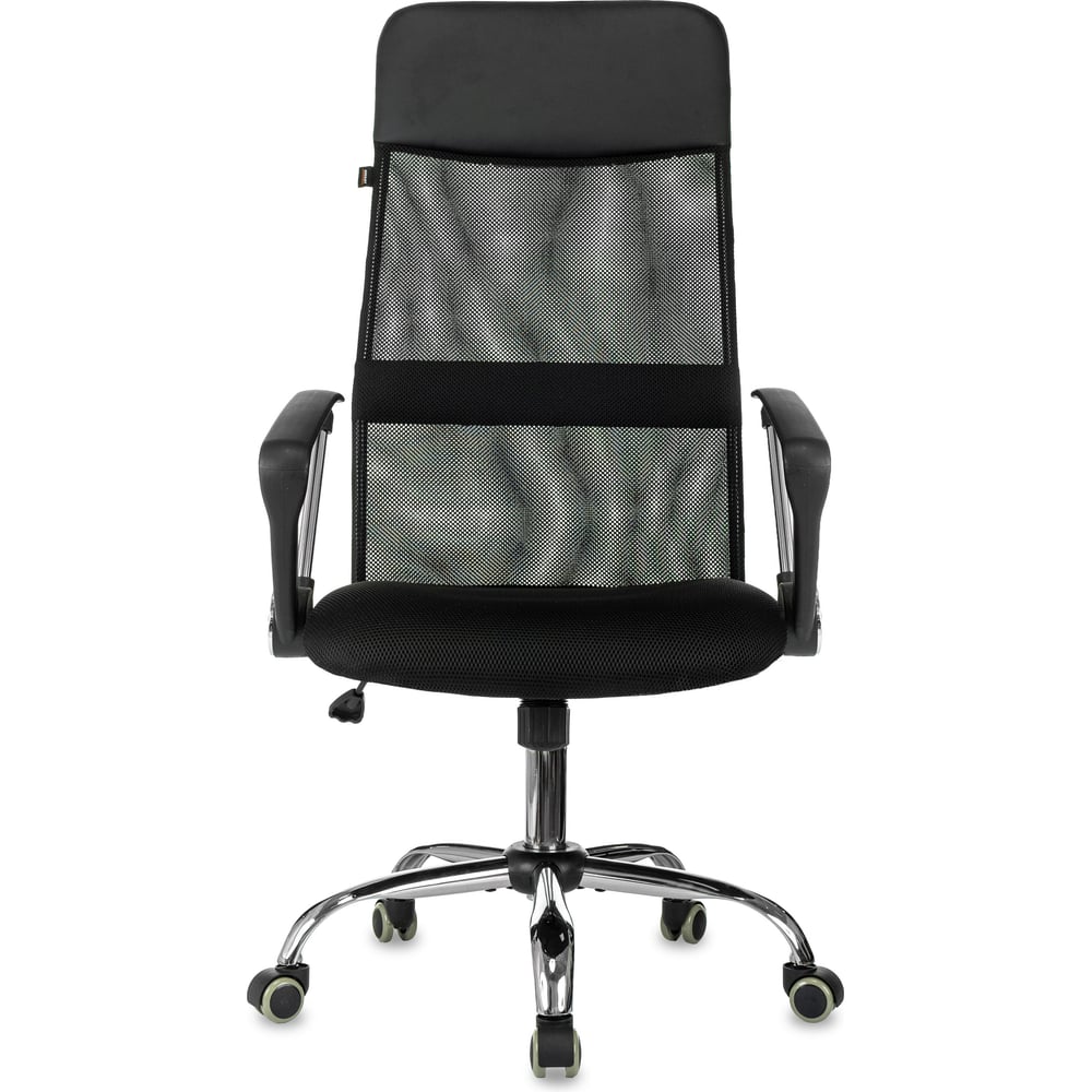 Изображение товара Офисное кресло Gigant черное кожзам сетка с подлокотниками хром 120 кг model GCH-10