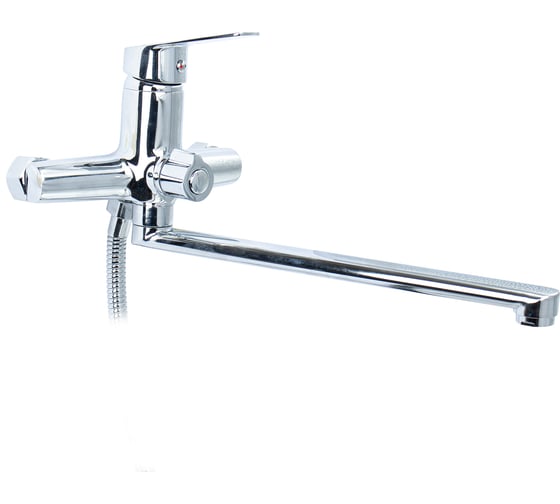 Изображение товара Смеситель для ванны Damento AQWA BA01.10, шаровый, хром, излив 300 мм, лейка 5 режимов (1/10) 09204