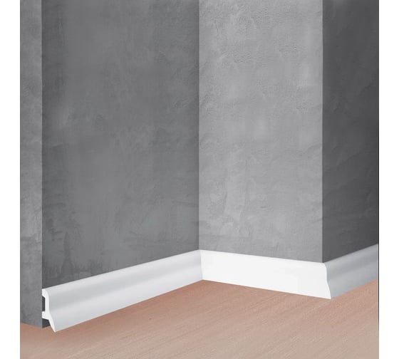 Изображение товара Напольный плинтус Stenopol 42х21х2000 мм под покраску C7230