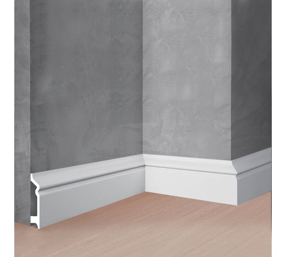 Изображение товара Напольный плинтус Stenopol 78х21х2000 мм под покраску C7122