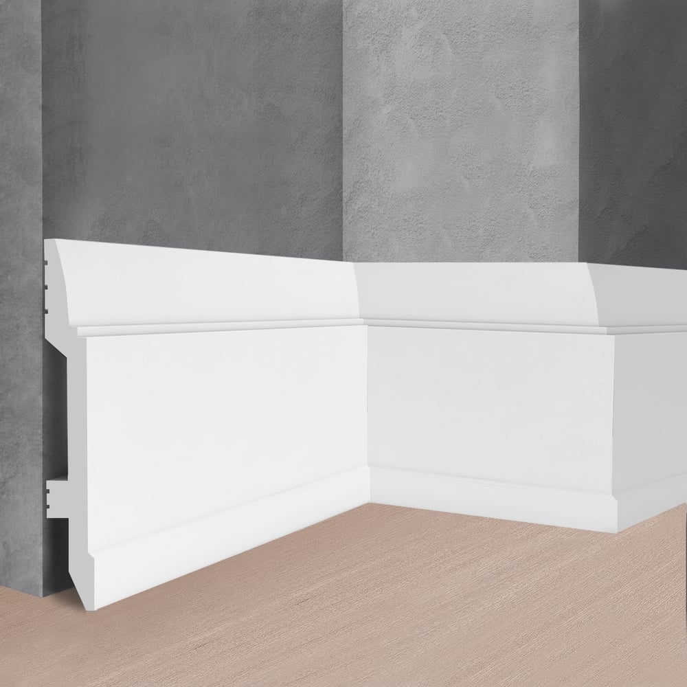 Изображение товара Напольный плинтус Stenopol 150х17х2000 мм под покраску C7104