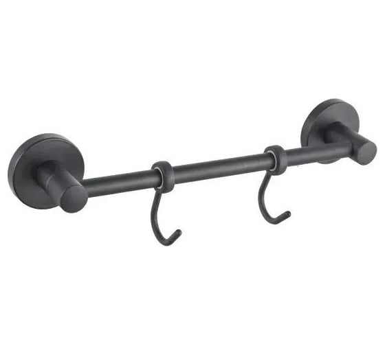 Изображение товара Держатель D-Lin с 2-мя крючками, черный D288111-2