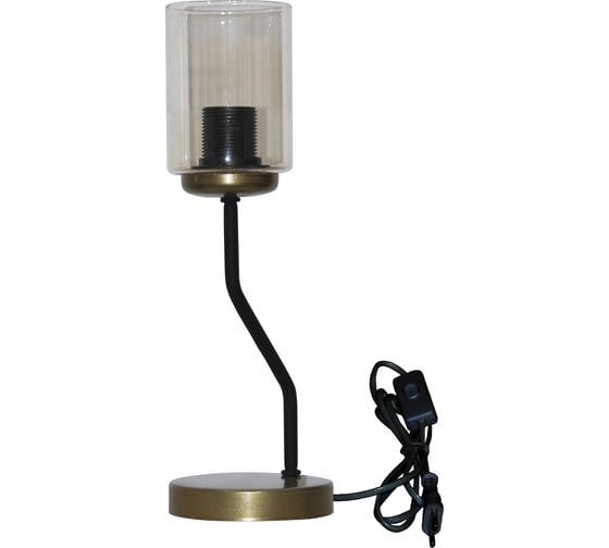 Изображение товара Светильник настольный ЭЛЕТЕХ Ирис ННБ 63-60-019 черн.муар.зол./шнур черн. Е27 (Плафон 8302)_ИМ_ 1005405427