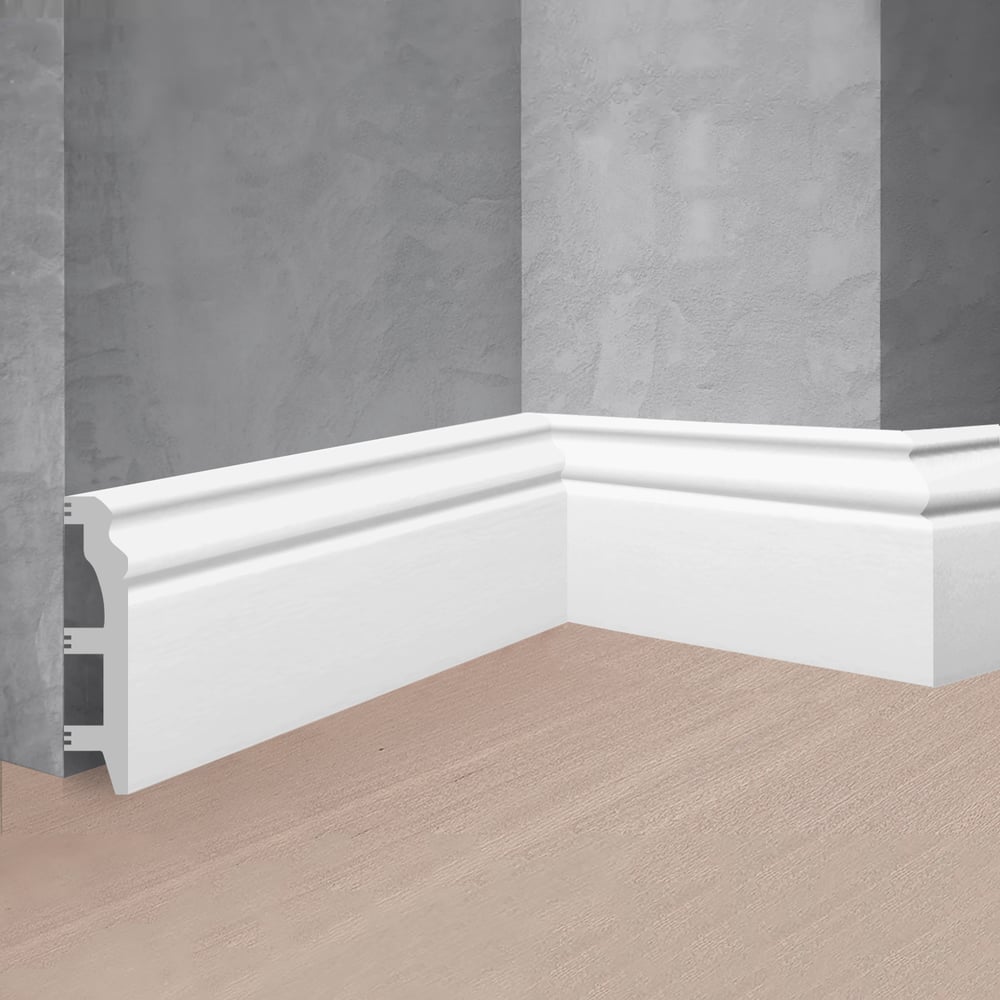 Изображение товара Напольный плинтус Stenopol 100х22х2000 мм C7232 белый