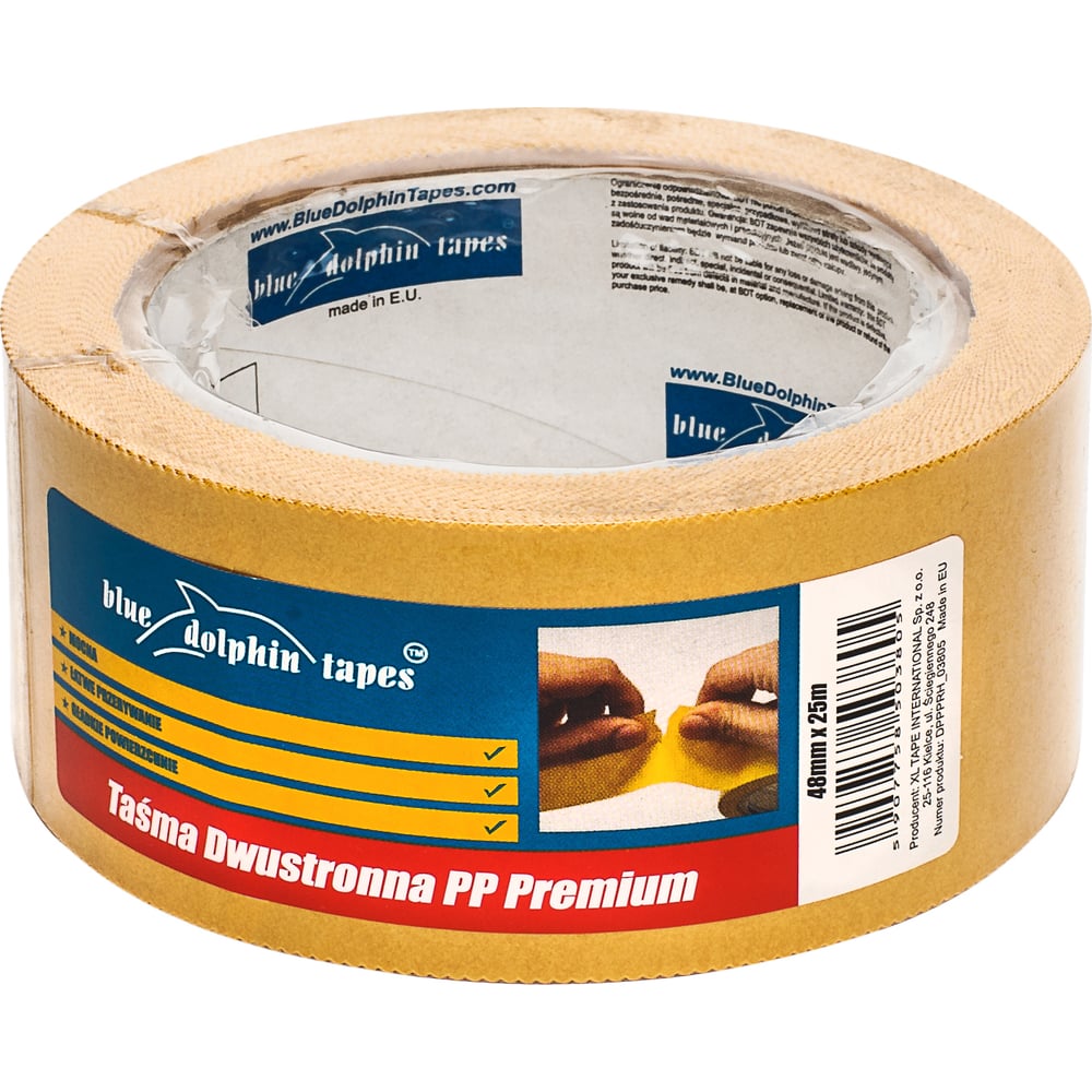Изображение товара Двухсторонняя клейкая лента Blue Dolphin Premium 48мм х 25м