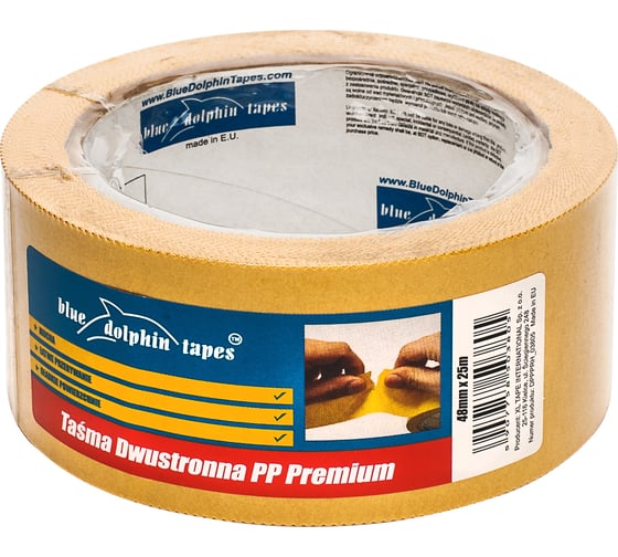 Изображение товара Двухсторонняя клейкая лента Blue Dolphin Premium 48мм х 25м DPPPRH03805CZS DPPPRH_03805_CZS