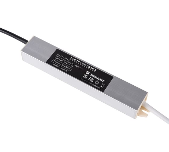 Изображение товара Блок питания REXANT 24 В 24 Вт 1 А влагозащищенный IP67 с проводами 201-024-2