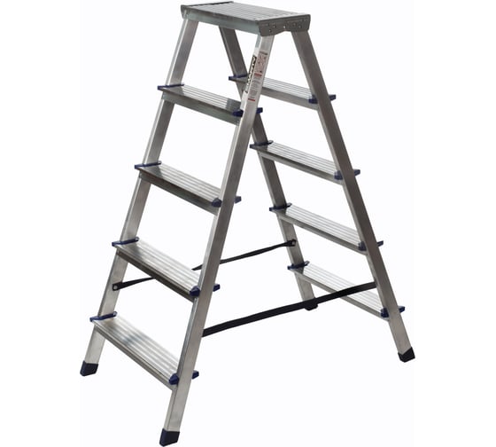 Изображение товара Алюминиевая двухсторонняя стремянка SMARTY Alpha Duo 5 ступени SN026-05