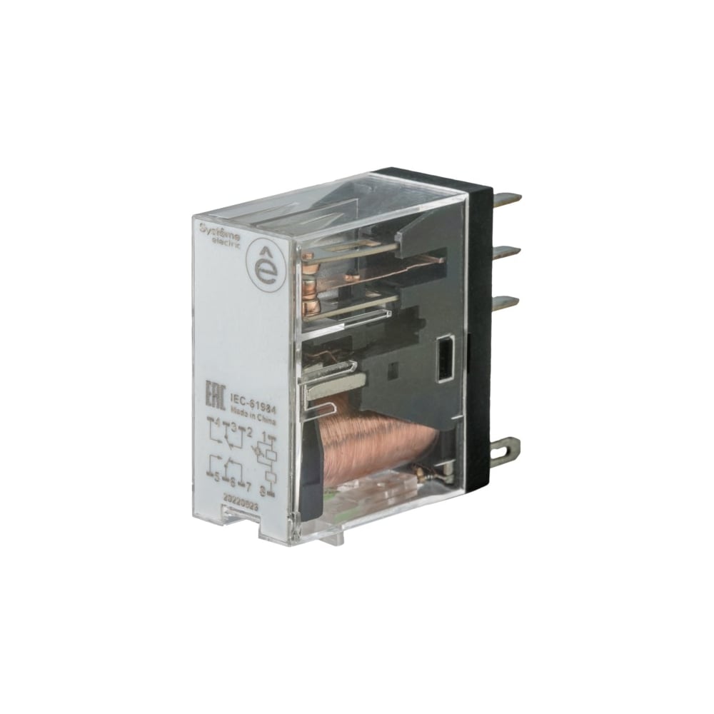 Изображение товара Реле Systeme Electric SXG23P7 8А двухконтактное для розетки 230В