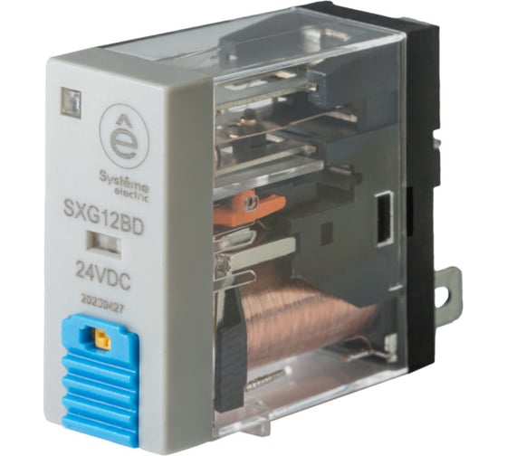 Изображение товара Реле Systeme Electric 12A 1CO 24VDC тест кнопка LED SXG12BD