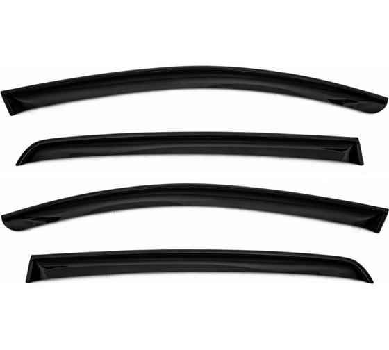 Изображение товара Дефлекторы окон Rival для Hyundai Solaris HB 2010-2017, плоские, листовой ПММА, 4 шт 32305002