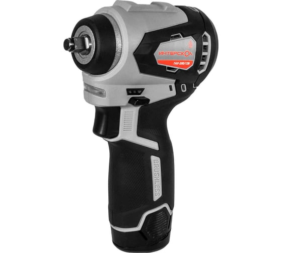 Изображение товара Бесщеточный ударный аккумуляторный гайковерт Интерскол ГАУ-250/12ВЭ АПИ-Т Li-ion, кейс, 2 аккум., 2,0 Ач, ЗУ 804.2.2.70