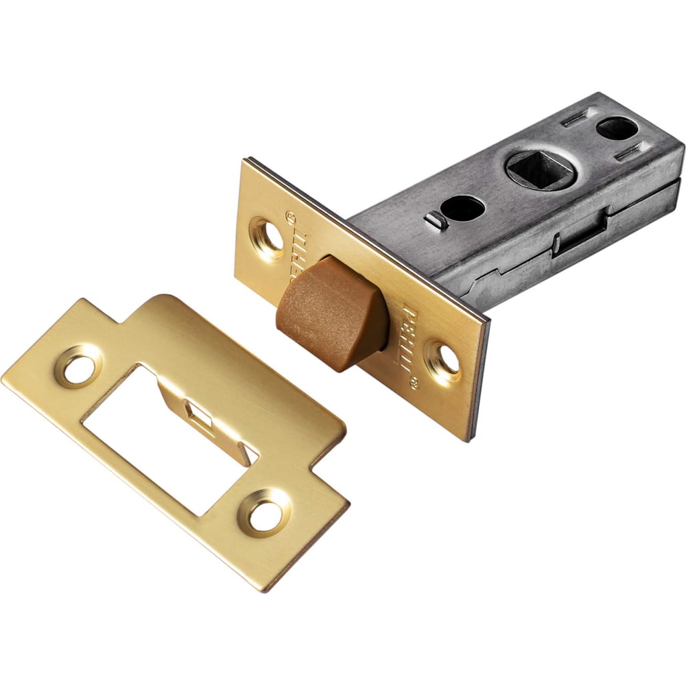 Изображение товара Задвижка межкомнатная Ренц пластик с язычком золото матовое Satinirovannoe INL 5-45