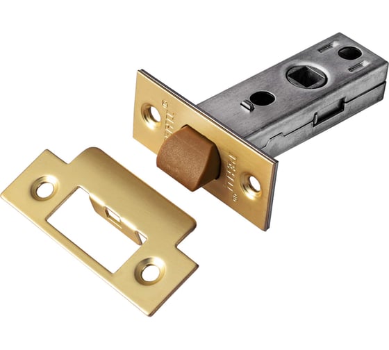 Изображение товара Задвижка межкомнатная Ренц пластиковый язычок, золото матовое сатинированное INL 5-45 plastic SSG