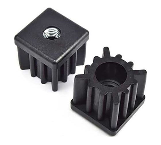 Изображение товара Комплект заглушек EMES для профильной трубы 50x50 мм, с резьбой M12, 2 шт. PRK505012.2