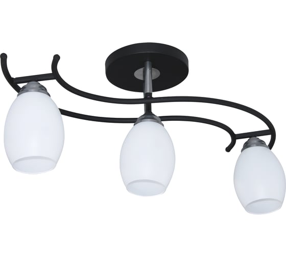 Изображение товара Светильник потолочный ЭЛЕТЕХ Стиль 131 черн.(Плафон 8368) НПБ 01-3x60-178 Е27 _ИМ_ 1005405416