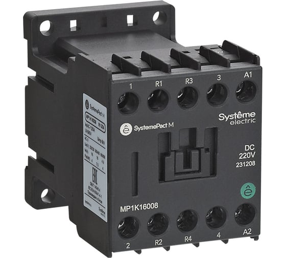 Изображение товара Контактор Systeme Electric MP1K 4P(2НО+2НЗ) 16A DC24V MP1K16008BD