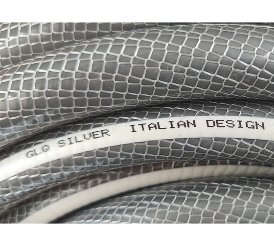 Изображение товара Шланг пищевой противоскручивающийся СЕРЕБРЯНЫЙ/SILVER SL 12,5 мм (1/2"), 15 м GLQ ДжиЭлКью SL 1/2" 15м