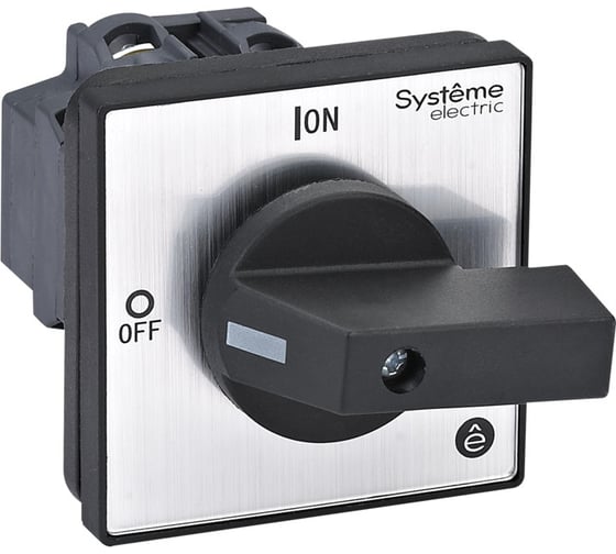 Изображение товара Выключатель-разъединитель Systeme Electric 3P, 20A, IP20, с черной рукоятной на дверцу 4 винтами MSD20320B