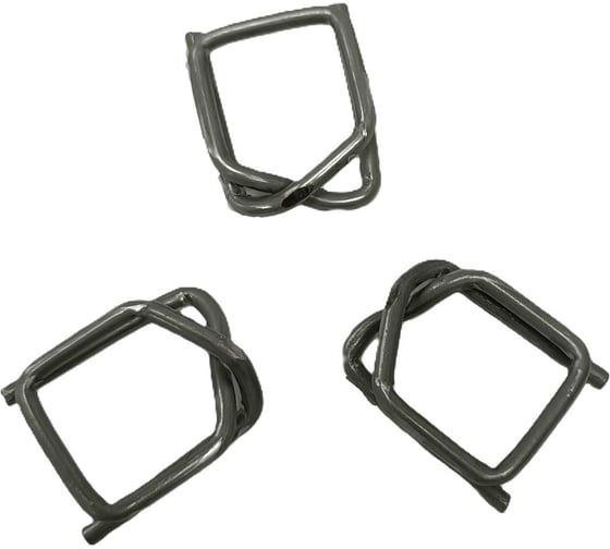 Изображение товара Пряжка проволочная ООО Грузкомплект для ПП и ПЭТ лент 16мм 1000шт стальная, 3,0мм PR16S