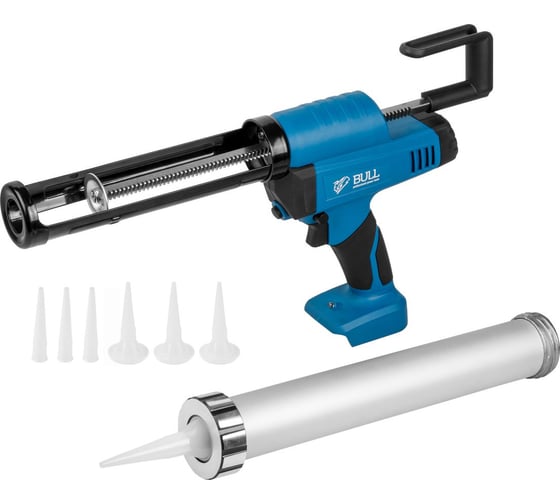 Изображение товара Аккумуляторный пистолет для герметика BULL CG 1860 SOLO, 300/600 мл, 2500 Н, 8,3 мм/с, рег. скор. 1304624
