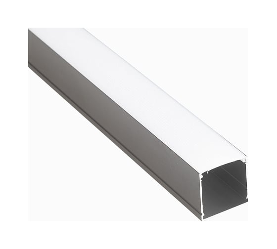 Изображение товара Профиль накладной LEDS POWER СПН3030 алюминий черный с призматическим рассеивателем 2м 008509