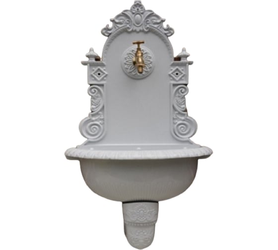 Изображение товара Алюминиевая садовая колонка для воды 1888, вес 4 кг, белая GLQ ДжиЭлКью 1888 (White)