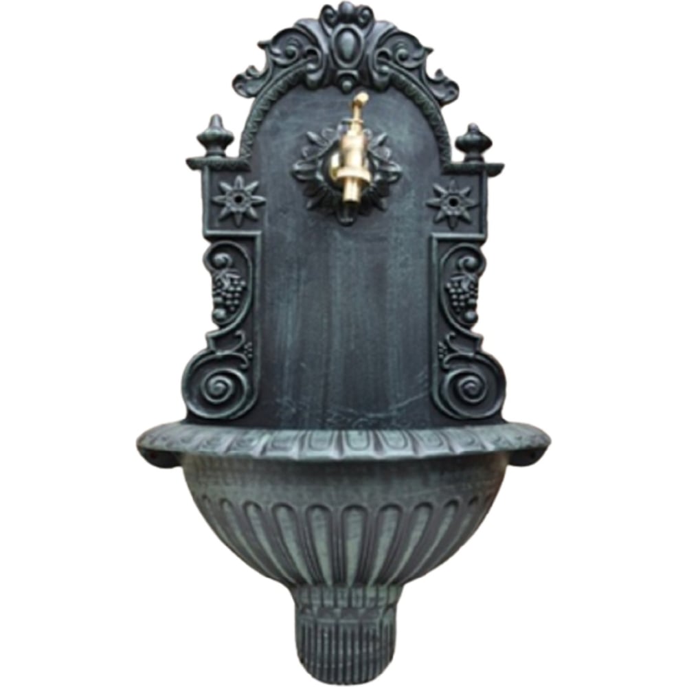 Изображение товара Алюминиевая садовая колонка для воды GLQ с краном 370х190х610 мм серый