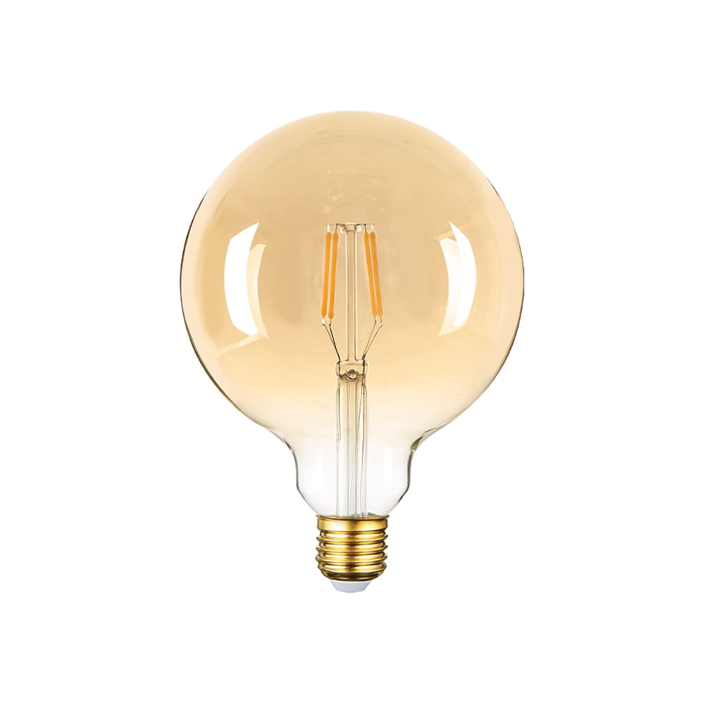 Изображение товара Светодиодная лампа FILAMENT 10Вт 2400K Е27 Wolta WF-G125-10W2.4KE27 - теплое декоративное освещение