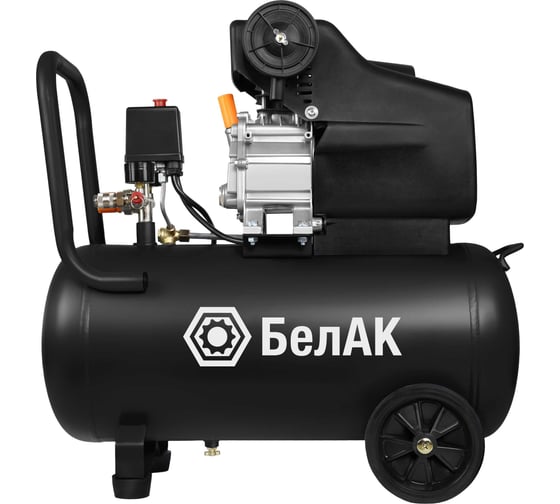 Изображение товара Компрессор воздушный поршневой масляный для гаража БелАК 50л БАК.99201