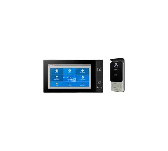 Изображение товара Комплект видеодомофона AKSILIUM IP-273 Black + IP-3 УТ000133008