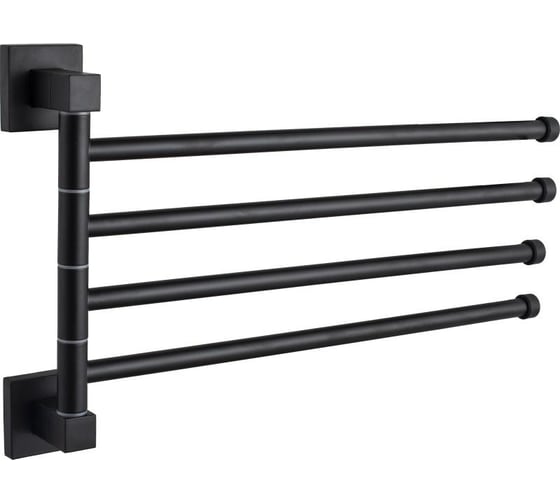 Изображение товара Держатель для полотенец D-Lin рога четверной, черный D255222