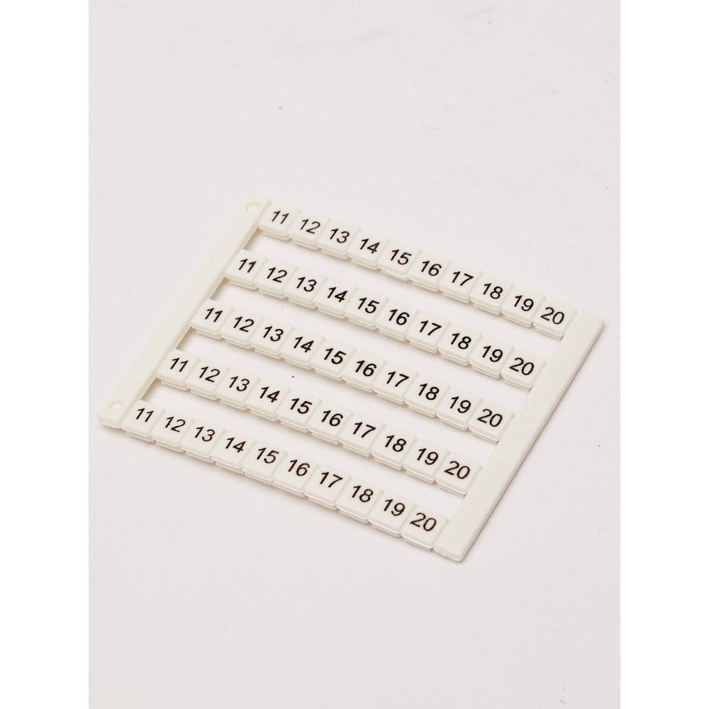 Изображение товара Горизонтальная маркировка Onka 50 шт 5x5мм для клемм белый пластик
