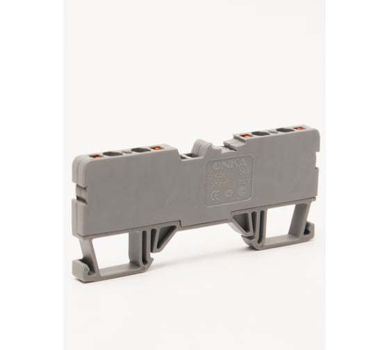 Изображение товара Клемма пружинная Onka OPK-2IN/2OUT-2,5, 2,5 кв мм (серый), 4-х выводной 1020275