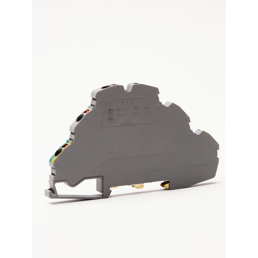 Изображение товара Клемма пружинная Onka OPK-3K 2,5 для проводов до 2,5 кв мм на DIN-рейке