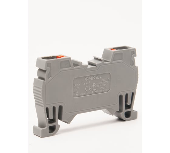 Изображение товара Клемма пружинная Onka OPK 4, 4 кв мм (серый) 1020024