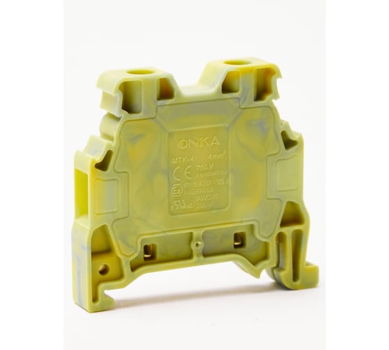 Изображение товара Клемма винтовая Onka MTK 4, 4 кв мм (желто-зеленый), для заземления 1010220