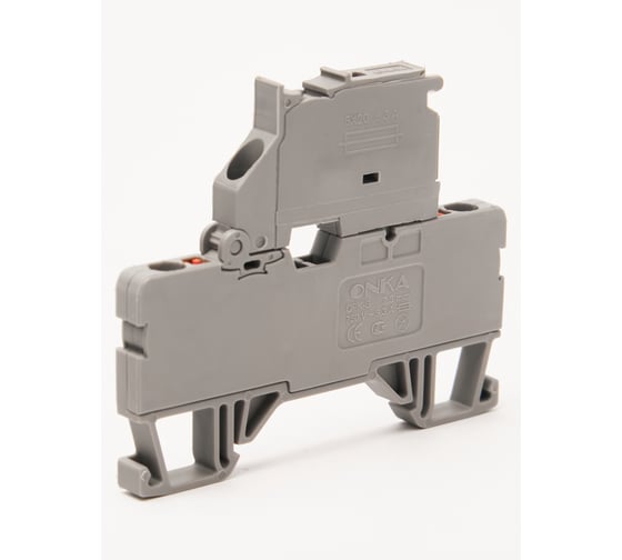 Изображение товара Клемма винтовая Onka OPK-S 2,5, 2,5 кв мм (серый), для предохранителя 5x20 1020223