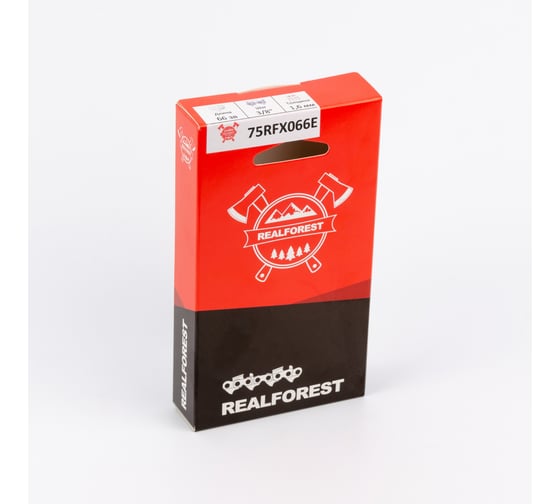 Изображение товара Цепь пильная RealForest Full Profile Super Chisel, шаг 3/8, толщина 1,6мм (0,063), длина 66 звеньев 75RFX066E