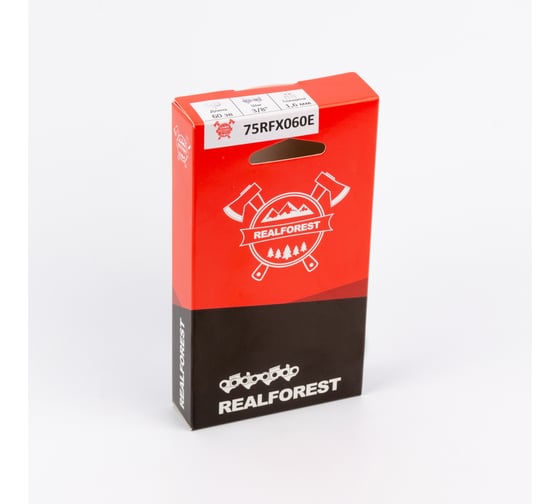 Изображение товара Цепь пильная RealForest Full Profile Super Chisel, шаг 3/8, толщина 1,6мм (0,063), длина 60 звеньев 75RFX060E