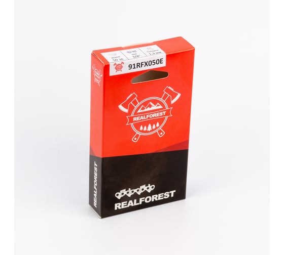 Изображение товара Цепь пильная RealForest Low Profile Super Chisel, шаг 3/8, толщина 1,3мм (0,050), длина 50 звеньев 91RFX050E