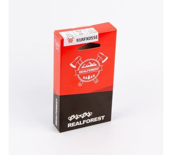 Изображение товара Цепь пильная RealForest Low Profile Super Chisel, шаг 3/8, толщина 1,3мм (0,050), длина 55 звеньев 91RFX055E