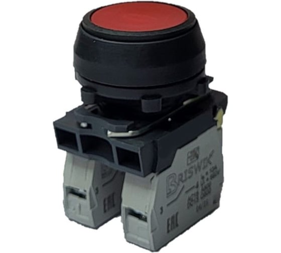 Изображение товара Выключатель Briswik КЕ 181/2м красный, 1но+1нз, Цилиндр, IP66, УХЛ2, 10А aZ-DB-6Ai-0221